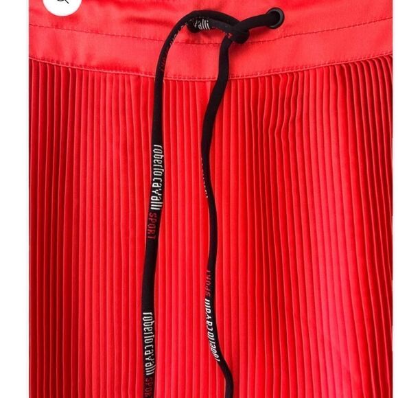 Roberto Cavalli Sport plisse pleat drawstring mini skirt Italy Sz XL NWT - Picture 2 of 12
